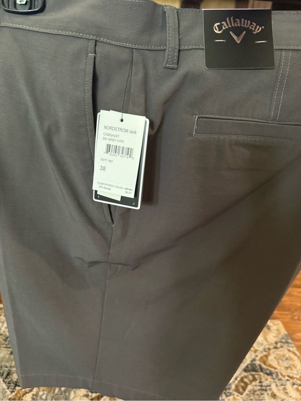 Callaway Men's Charcoal Golf Shorts
